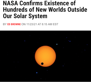 NASA Confirms Existence of Hundreds of New Worlds Outside Our Solar System